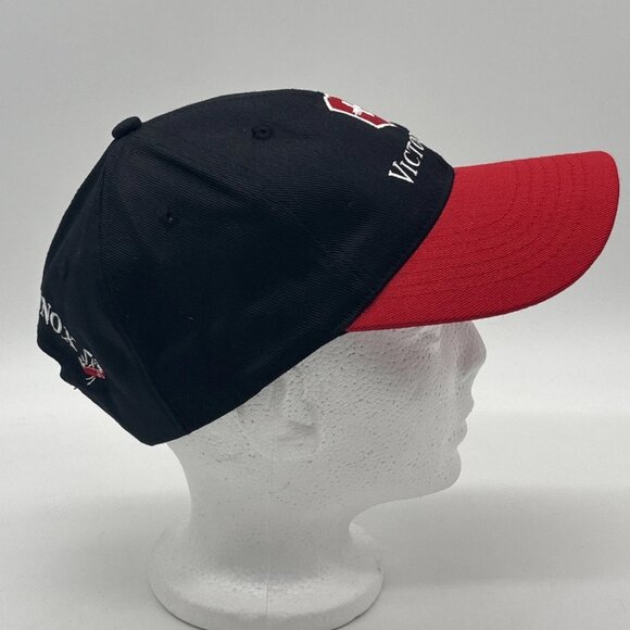 Victorinox Black Red Logo Embroidered Baseball Hat SnapBack Adjustable Cap - Picture 5 of 9